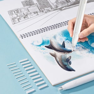 Artists Electric Eraser Kit Includes 20 Eraser Refills for Sketching, Drafting, Drawing, Graphite, Pencils and Color Pencils