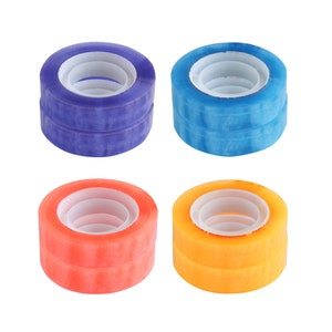 Invisible Colorful Tape, 0.5 inches x 90 feet /Roll Office tape Transparent Tape Refills, Clear Tape, Glossy Tape 8/16/32/40 rolls