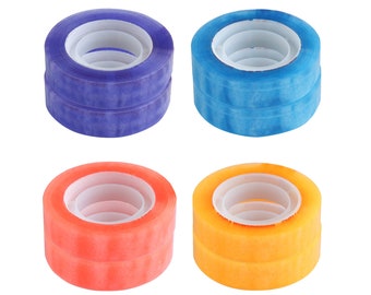 Invisible Colorful Tape, 0.5 inches x 90 feet /Roll Office tape Transparent Tape Refills, Clear Tape, Glossy Tape 8/16/32/40 rolls