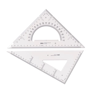 Transparante architecturale driehoekige liniaal set 30/60 graden 45/90 graden tekenen driehoeken 30cm metriek
