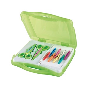 Kit de ciseaux de découpe de papier à motif de 10 lames avec boîtier, deux corps de ciseaux à lames