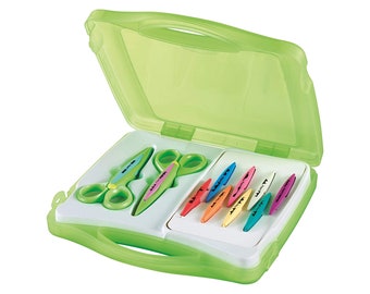 Maped Creativ Scissors 10-Blade Pattern Paper-Cutting Scissors Kit with Case, Two Scissor Bodies