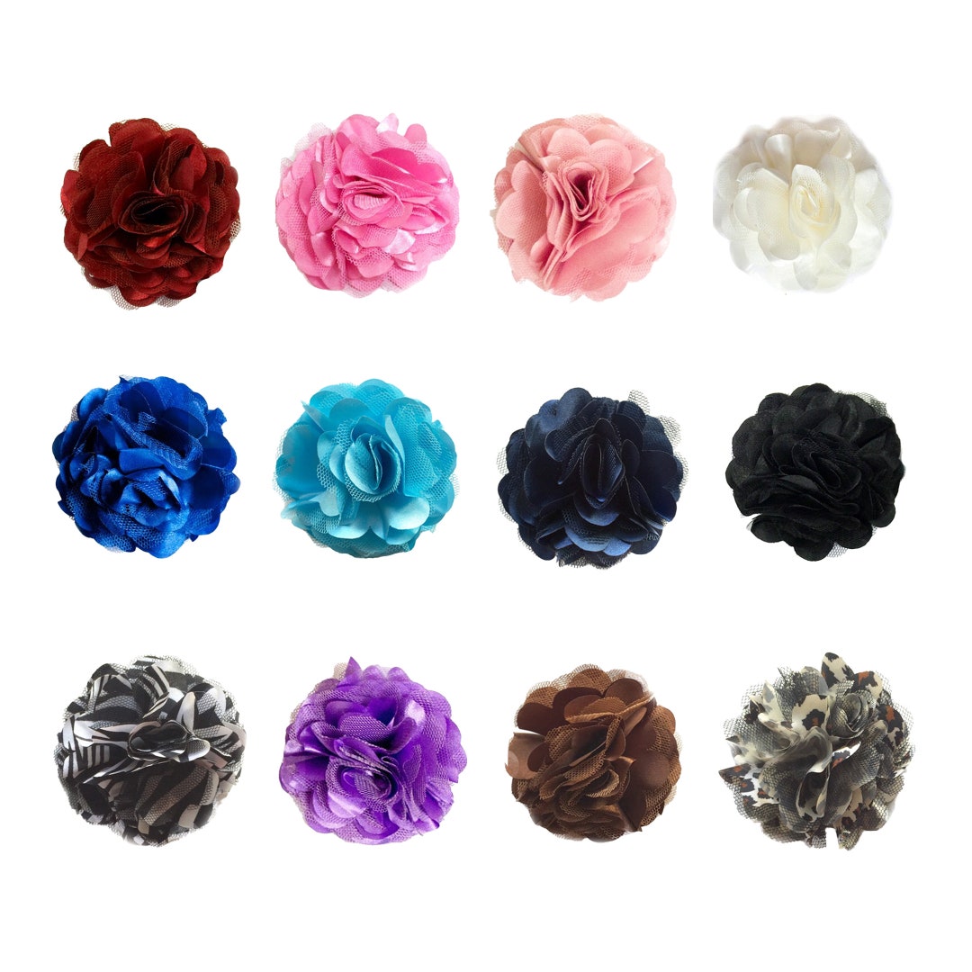 3 Inches Rose Flowers Artificial Flower Hair Clip DIY Etsy