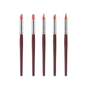 Clay Shaping Tools Rubber Brushes Wipe Out Tool for Sculpture Pottery Blending Drawing, 5 Silicone Polymer Clay Sculpting Tool Rubber Pen