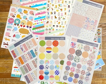 Rifornimenti di bricolage Vintage Pattern Quotes Ephemera Pack, Journal Craft DIY, Scrapbook Card Making Collage Kit Stickers, Scrapbooking Ephemera