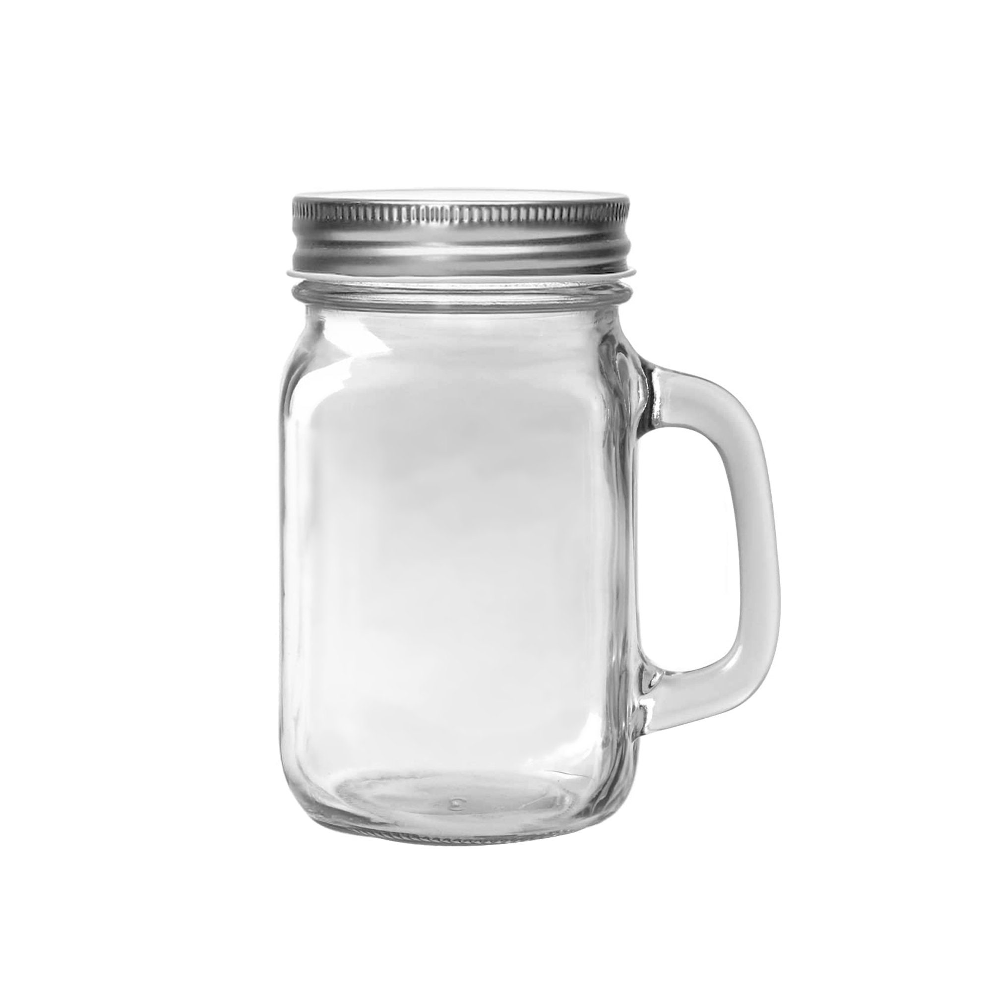 8 oz Mason Glass Jar with Lids - Choose from Flat, Safety Button, Straw  Hole, Daisy Cut, Spice Caps