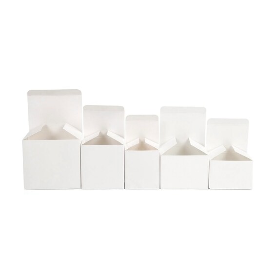 White Paper Gift Boxes Kraft Paper Gift Boxes Cosmetic Jar Etsy