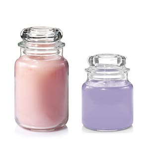 Empty Glass apothecary Cylinder Candle Jar w/ Glass Lid, Mouth Glass Candle Jars, Candle Making Supplies, Apothecary Candle Jar w/ Glass Lid