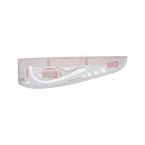 Tailoring Ruler 45cm French Curver Styling Design Ruler, Tailoring Ruler, Arm Hole Curve, Sewing Tools, Tailoring Tool