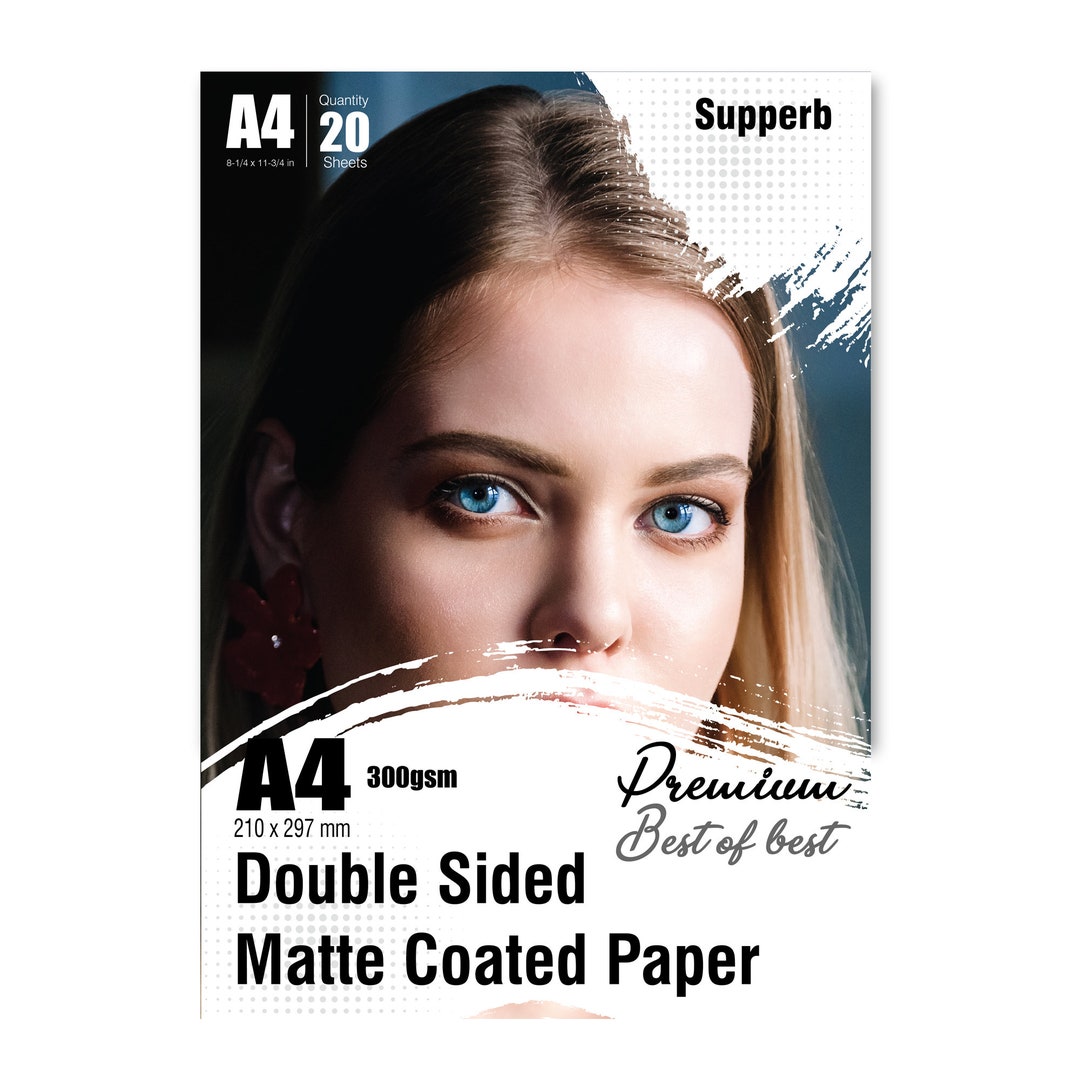 A4/210 X 297 Mm Premium Photo Paper, Matte Finish 300 GSM, 20 Sheets