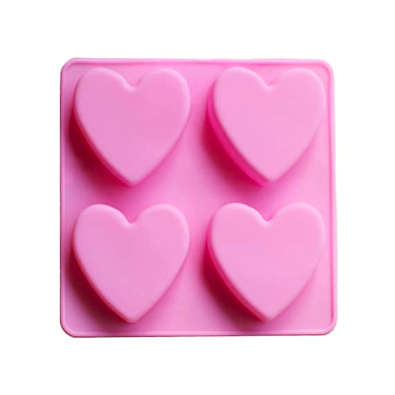 8 Cavities Sweet Heart Silicone Soap Mold Heart Soap Mold Silicone Molds  Heart Chocolate Mold Heart Candle Mold 