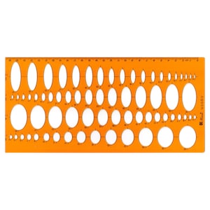 Isometrische Ellipse Ellips vorm symbolen opstellen sjabloon, flexibel plastic
