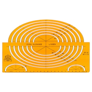 Elipses Radius Master Template, Elipse Arc Template Stencil, Flexible Plastic
