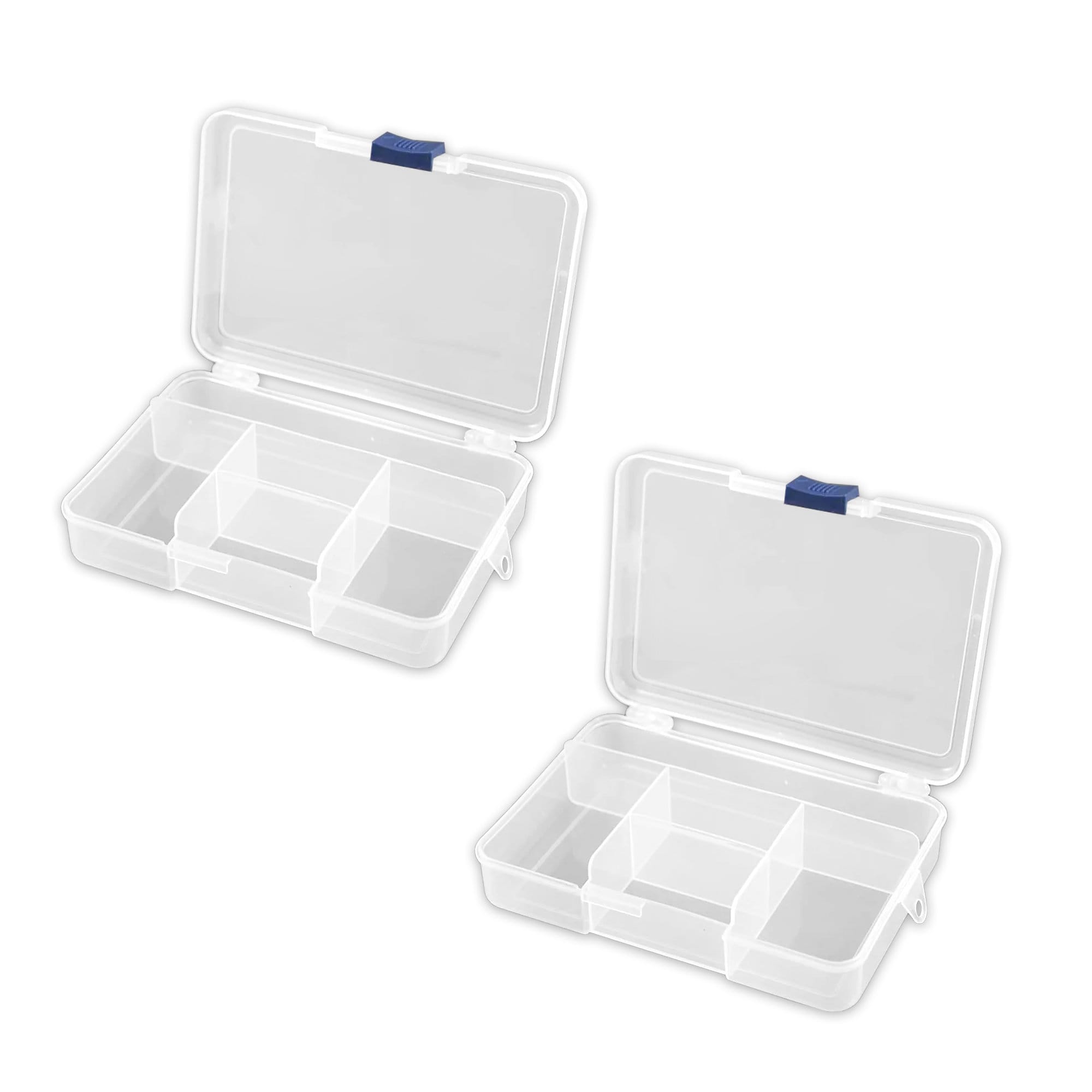 Assorted Color Plastic Box,square Plastic Box With 4 Grids White Tray,2pcs  Cross Patten Plastic Box,jewelry Bead Organizer Box. 