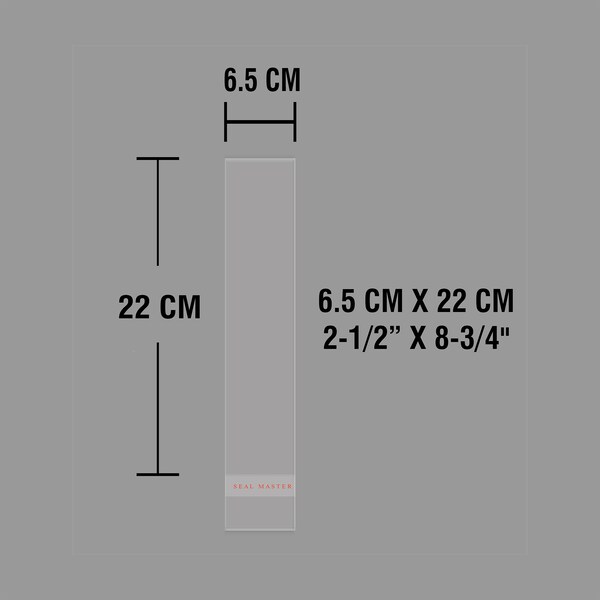 100 Self Sealing Resealable Lip and Tape Cello Clear Bags - 1.2mil