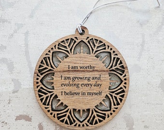 Daily Affirmation wood sign