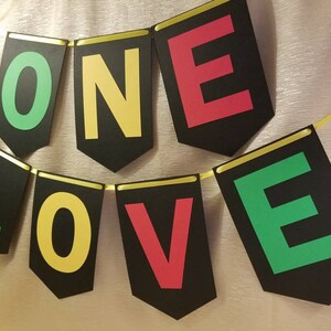 Rasta Themed Banner with Peace Sign / Happy Birthday / One Love / 420 / Baby Shower / Custom Orders Available image 6