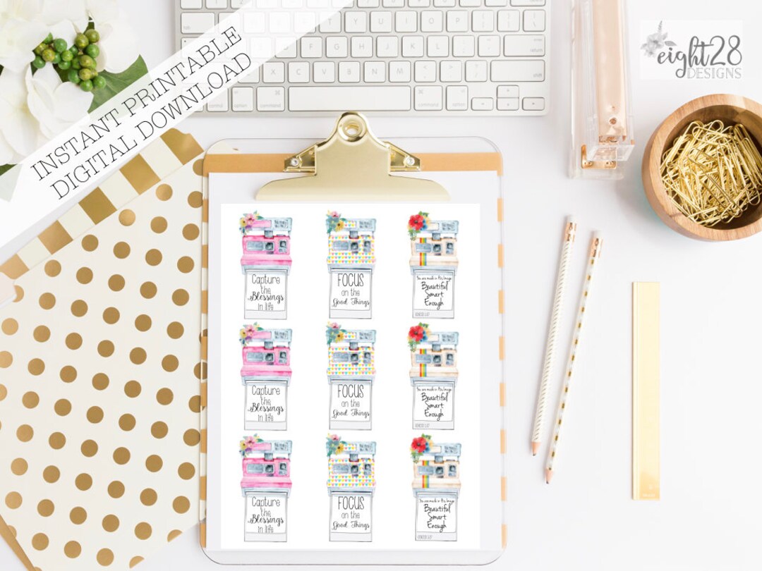 Vintage Camera - INSTANT DOWNLOAD/PRINTABLE Digital Pdf Tags,bookmarks ...