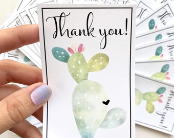 CUSTOM Thank You Cards 65lb paper, watercolor floral, small shop, business