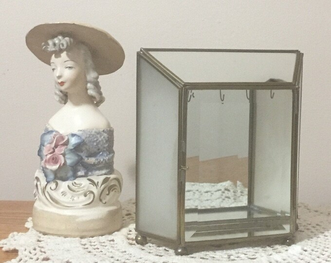 Vintage JEWELRY DISPLAY CASE With Hooks Footed or Hangs on Etsy