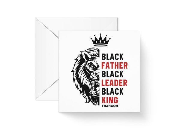 Carte d'anniversaire homme personnalisée, carte noir roi noir père leader  noir, carte d'encouragement anniversaire fils, anniversaire mari, carte  noire -  France