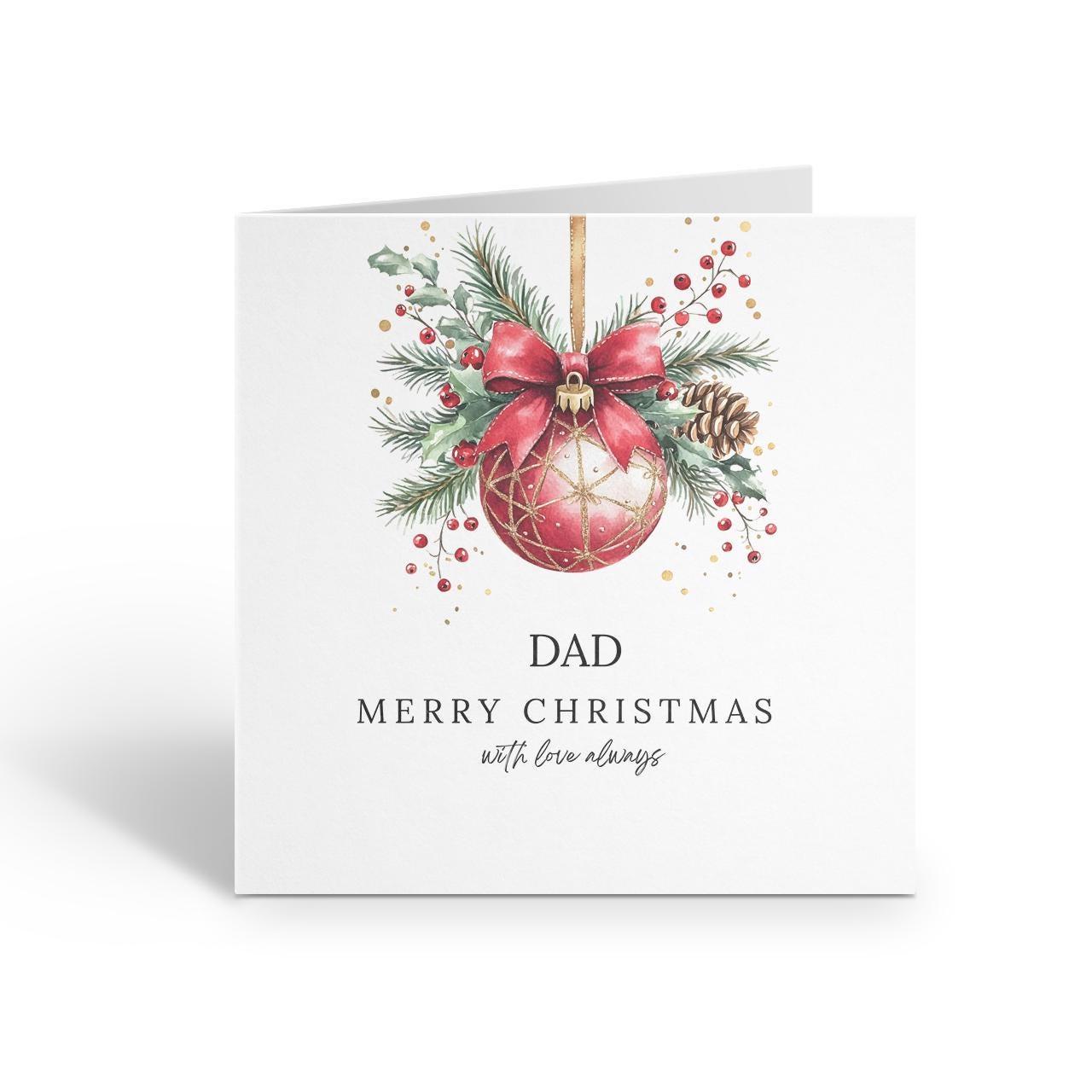 Klassische Weihnachtskarte Für Mama & Papa – 22,9x15,2 Cm, Hochwertig, Mit Umschlag, Hergestellt In Großbritannien
