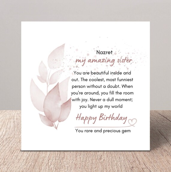 Happy Birthday Greeting Card, Birthday for Her