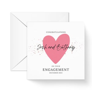 Solid Card Engagement Card ( Personalised Card) LB1512