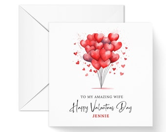 To My Amazing Wife Romantic Valentine Gifts for Her, I Really Love You, Girlfriend Card, Wife to be Valentines Card, Couples Valentines Card