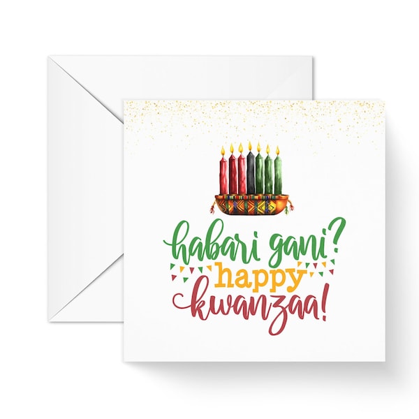 Happy Kwanzaa Greeting Card for Her, Black Greeting card, Ethnic card, diverse card, Kwanzaa Festival, Kwanzaa Celebration