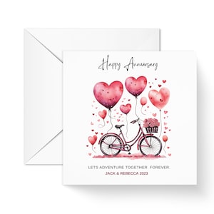 Adventure Together Couples Anniversary Card, Happy Anniversary, Girlfriend Card, Boyfriend Card, Wife Card, Romantic Card, For him, For Her