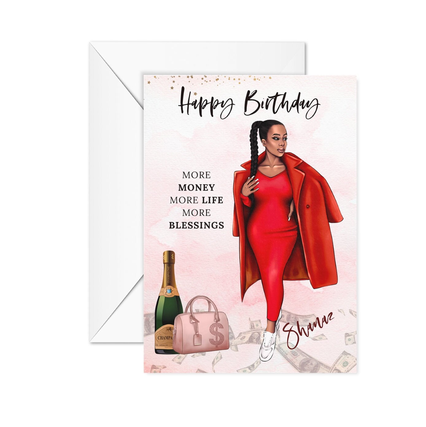 You Are Blessed Black Woman Birthday Card Happy Birthday - Etsy
