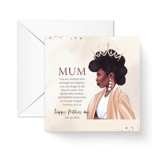 Happy Mothers Day Proverbs 31 Mum Card for her, Scripture Verse Mothers day card, Special occasion card for auntie, mum, grandma hi