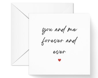 Sie und ich lieben Karte für ihn sie, Frau zu sein, Ehemann zu sein, Verlobungskarte, alles Gute zum Jahrestag, Freundin Partner Verlobten Karte
