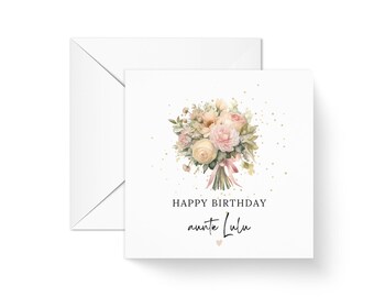Personalised Handmade Birthday Card Daughter, Sister, Mum, Auntie, Friend, Goddaughter, Niece