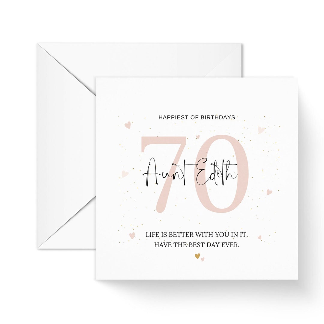 Personalised 70th Birthday Card Daughter Mum Sister Friend Niece – Red Ocean Gifts - Foto 3