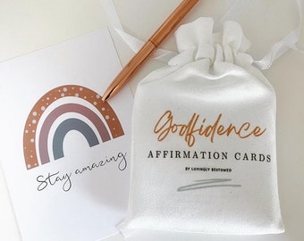 Jeu de cartes affirmation chrétienne, cadeau de baptême, jeu de positivité, versets bibliques de poche, cartes de prière, carte versets bibliques, cadeau chrétien pour elle