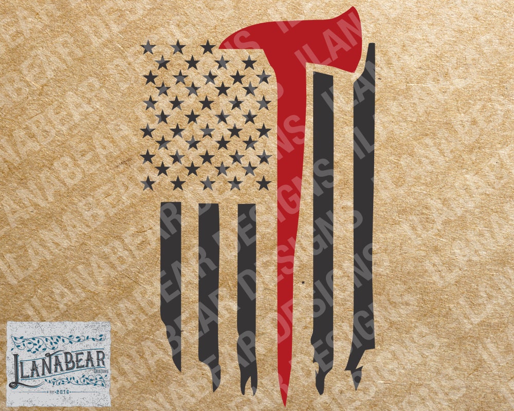 American Firefighter Flag Logo