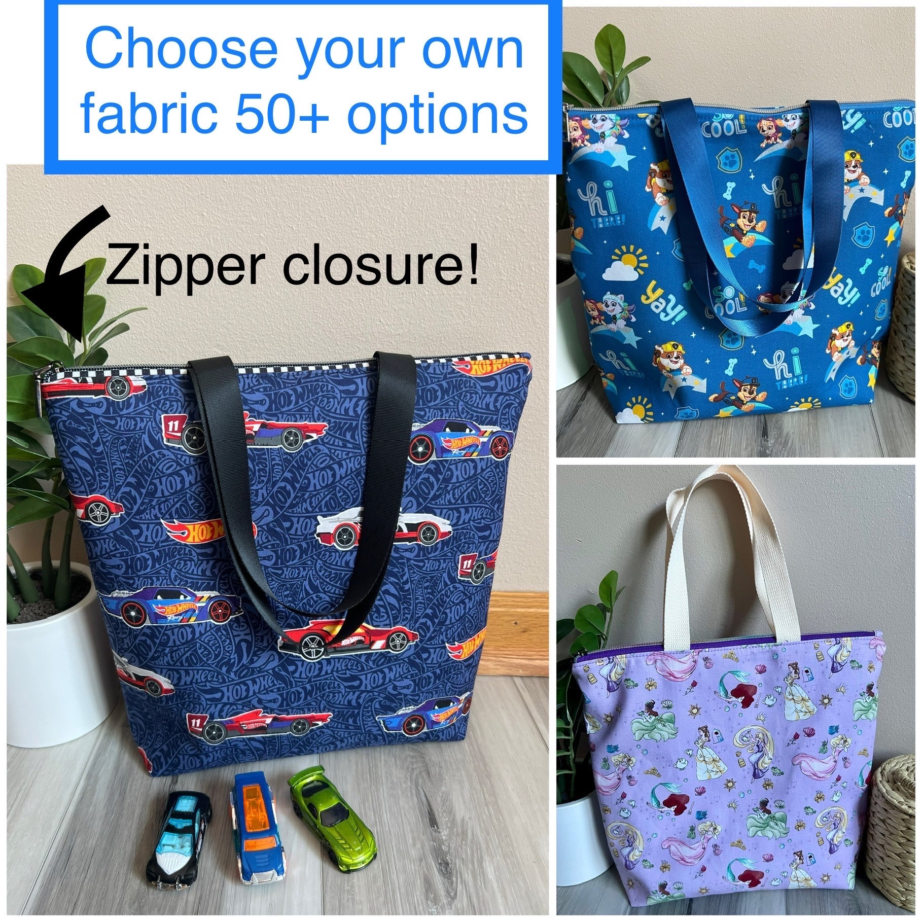 Oversized Zipper Tote