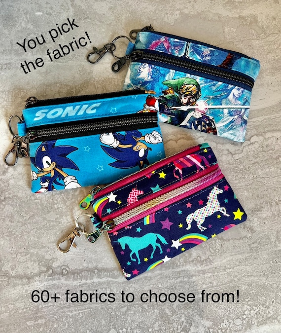 Kids Zipper Wallet Zipper Pouch Key Chain Wallet Kids First Wallet Etsy