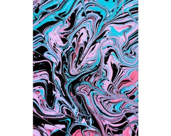 Retro Marble | Abstract Rolled Posters - Vibrant Wall Art for Home Decor