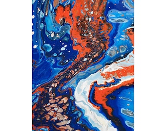 Jupiter Acrylic Pour Art Print – Modern Abstract Home Decor