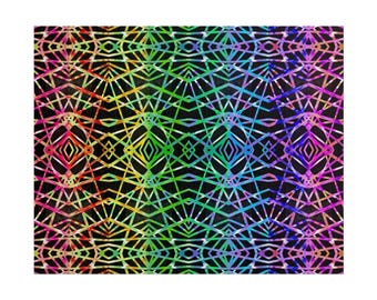 Rainbow Lattice | Geometric Rolled Posters for Home Decor