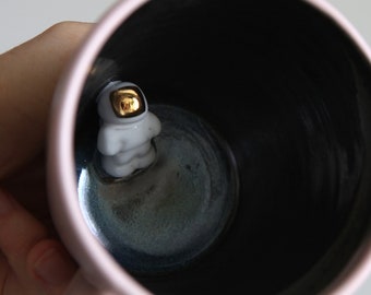 Pink Moon - Astronaut Mug - 22K GOLD