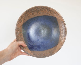 Gold Rim Blue Bowl