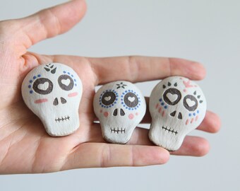 Sugar Skull Magnets - Set of 3