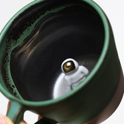 Spaceman Astronaut Mug - Emerald Green - 22K shops Gold - MADE TO ORDER