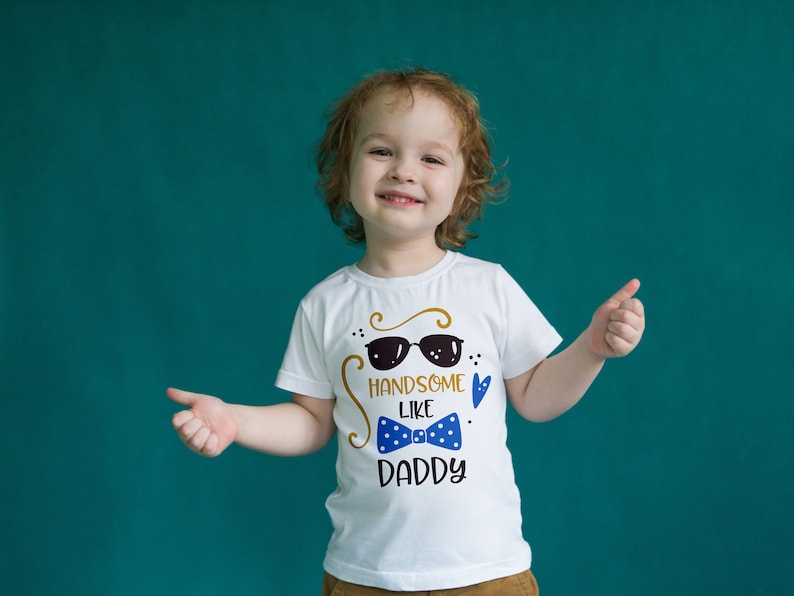 Baby Shower Gift Handsome Like Daddy Onesie\u00ae Announcement Gift for Boys Funny Bodysuit Onesie\u00ae Baby Boy Clothing
