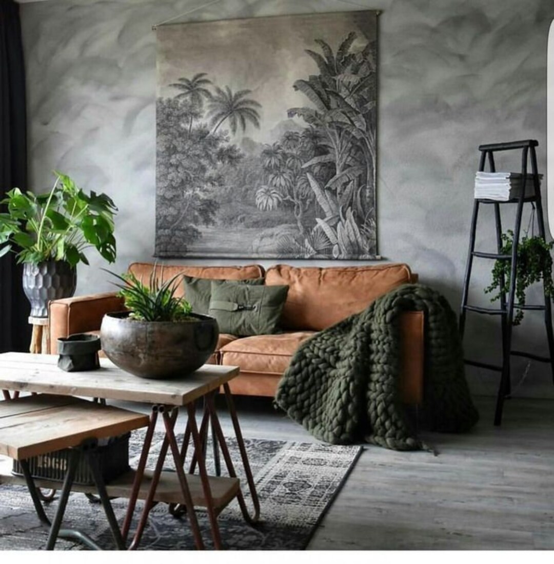 Jungle Wall Hanging Tropical Palm Tree XXL Etsy UK