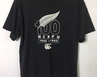 未使用 カンタベリー ビンテージ Tシャツ ニュージーランドラグビー 100周年 未使用 カンタベリー ビンテージ Tシャツ ニュージーランド
